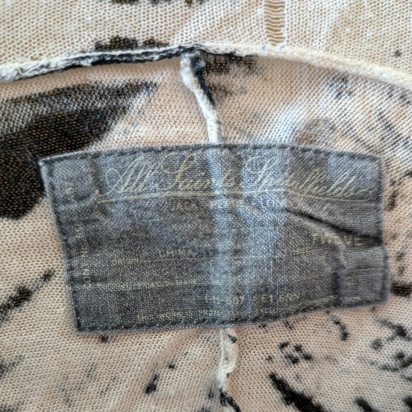 Allsaints Ara Ikat Black Cream Sweater Jumper Abstract Oversized Sharkbite VTG 8 - Picture 3 of 12